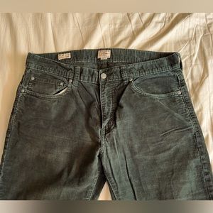 Forest green J. Crew corduroy pants 34/34